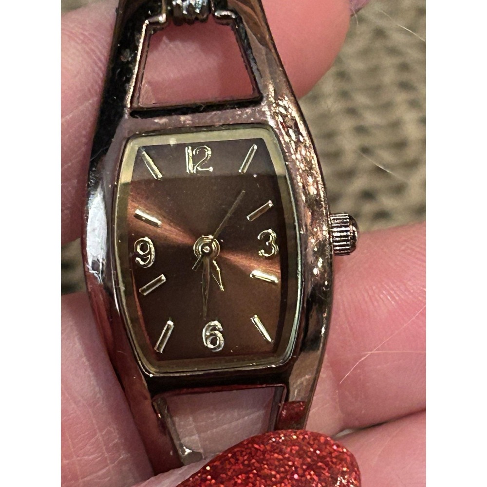 Women's Fashion Watch Metallic Brown‎ Working New Battery